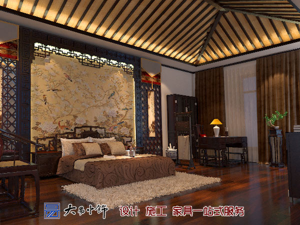 遼寧盤(pán)錦220平米別墅設計，感受中式別墅裝修的氣息